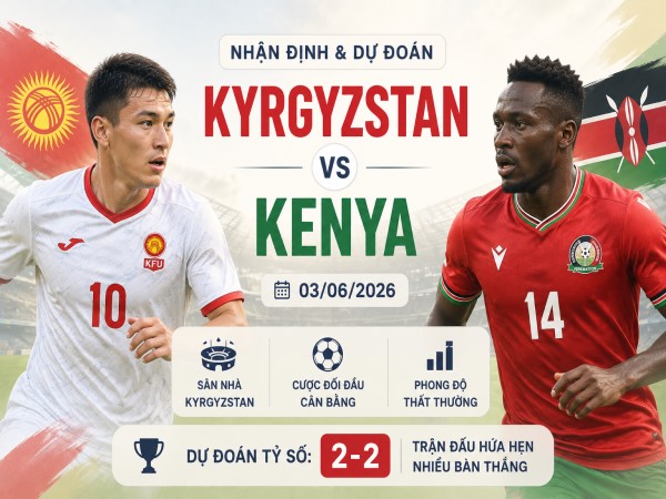 Dự đoán Kyrgyzstan vs Kenya, nhận định tỷ số ngày 03/06
