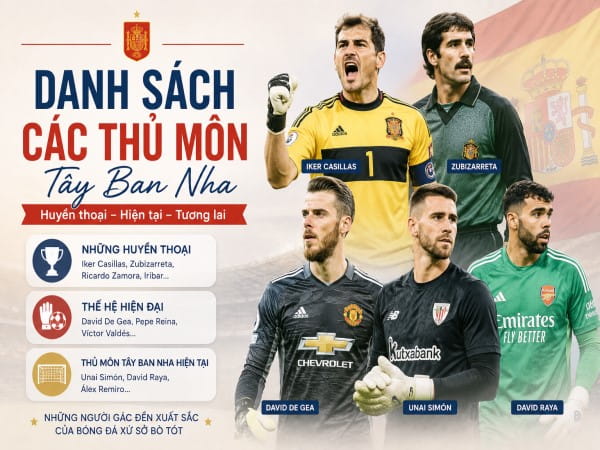 Danh sách các thủ môn Tây Ban Nha xuất sắc nhất lịch sử