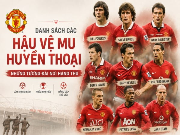 Danh sách các hậu vệ MU huyền thoại vĩ đại nhất lịch sử
