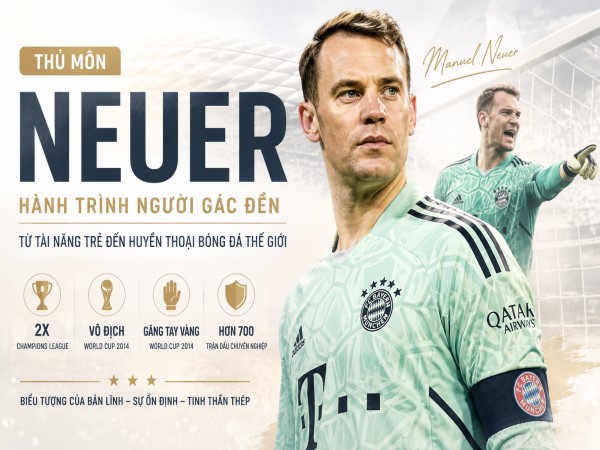 Khám phá hành trình thủ môn Neuer người gác đền xuất sắc