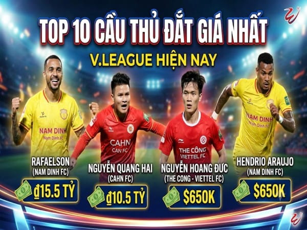 Top 10 cầu thủ đắt giá nhất V.League: Ngôi sao giá trị